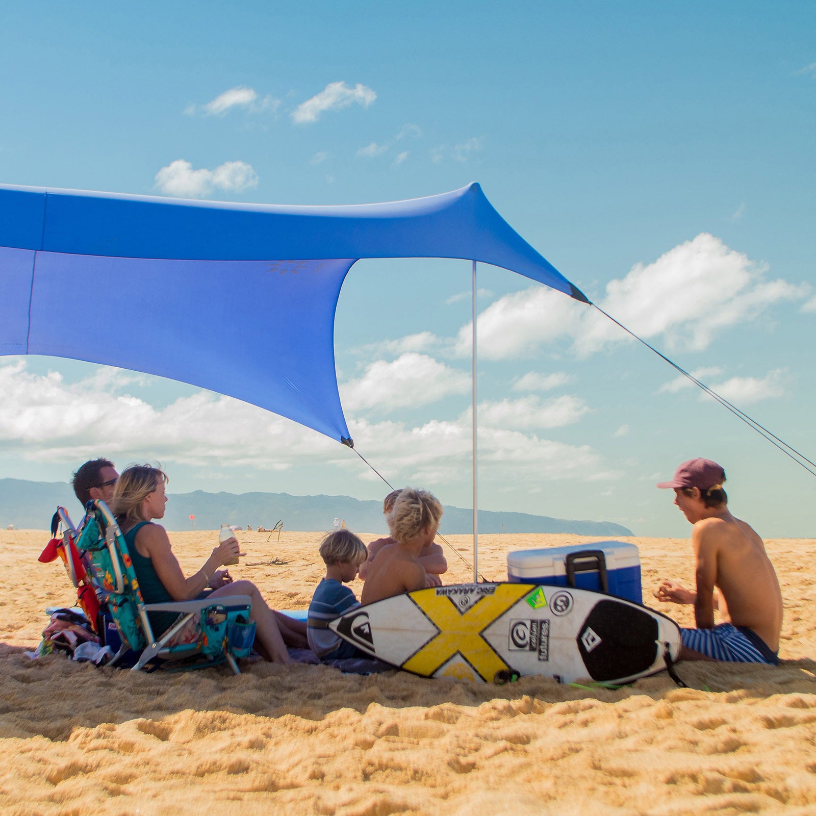 Neso Tenda da Spiaggia Tents con Ancoraggio a Sabbia, Parasole