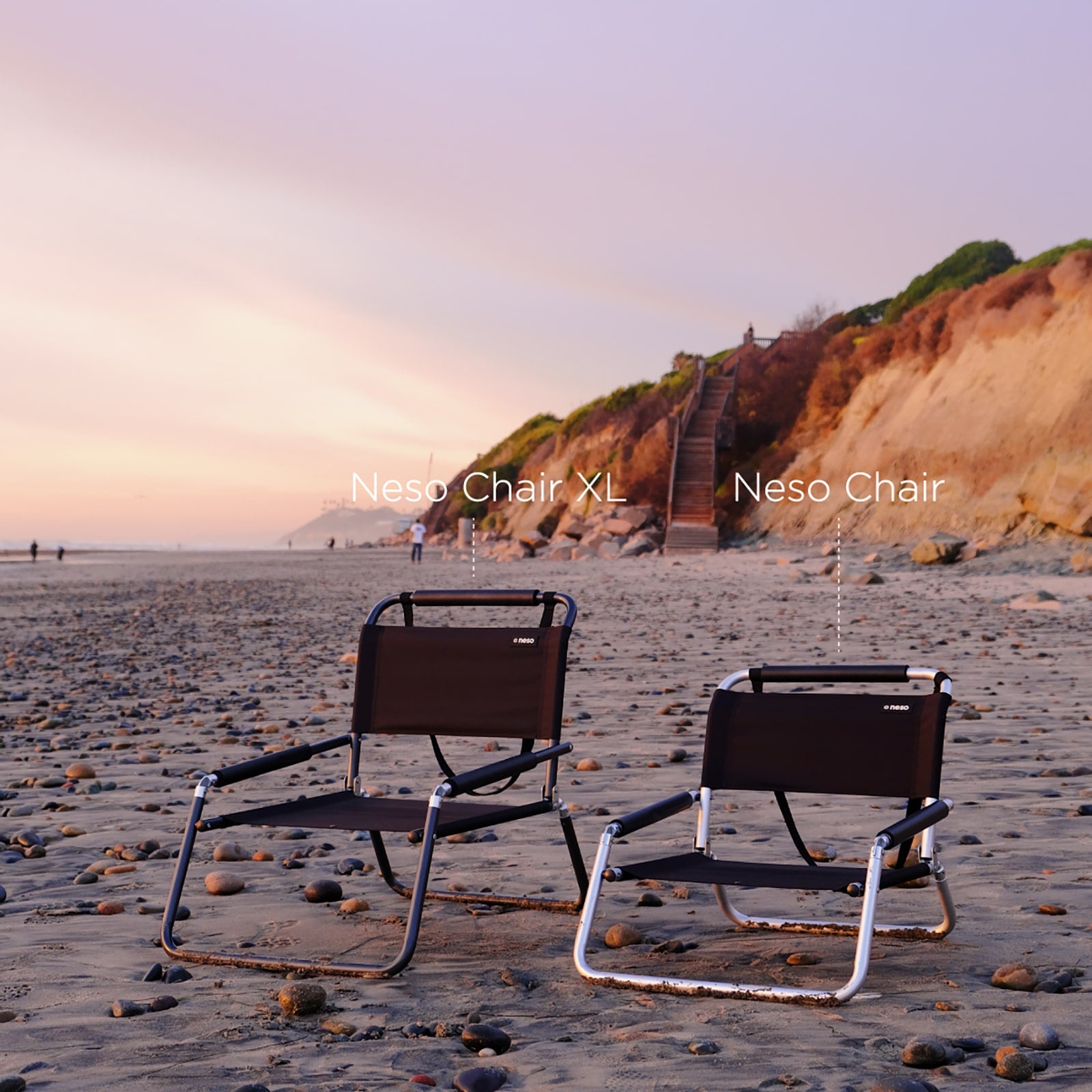 2 pack of neso lightweight water resistant beach chairs with 2025 shoulder strap and